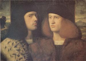 Giovanni Cariani Portrait of Two Young Men (mk05) china oil painting image